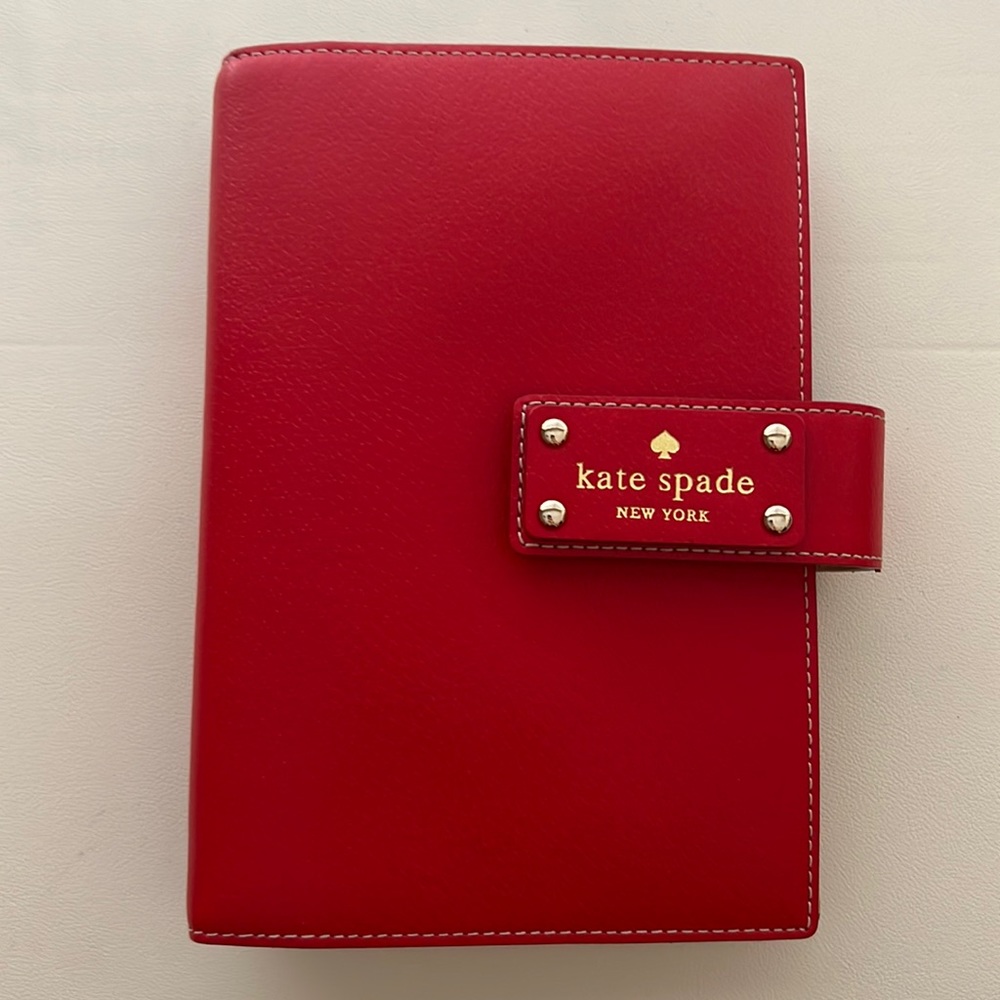 Kate Spade Red Snap Planner personal size